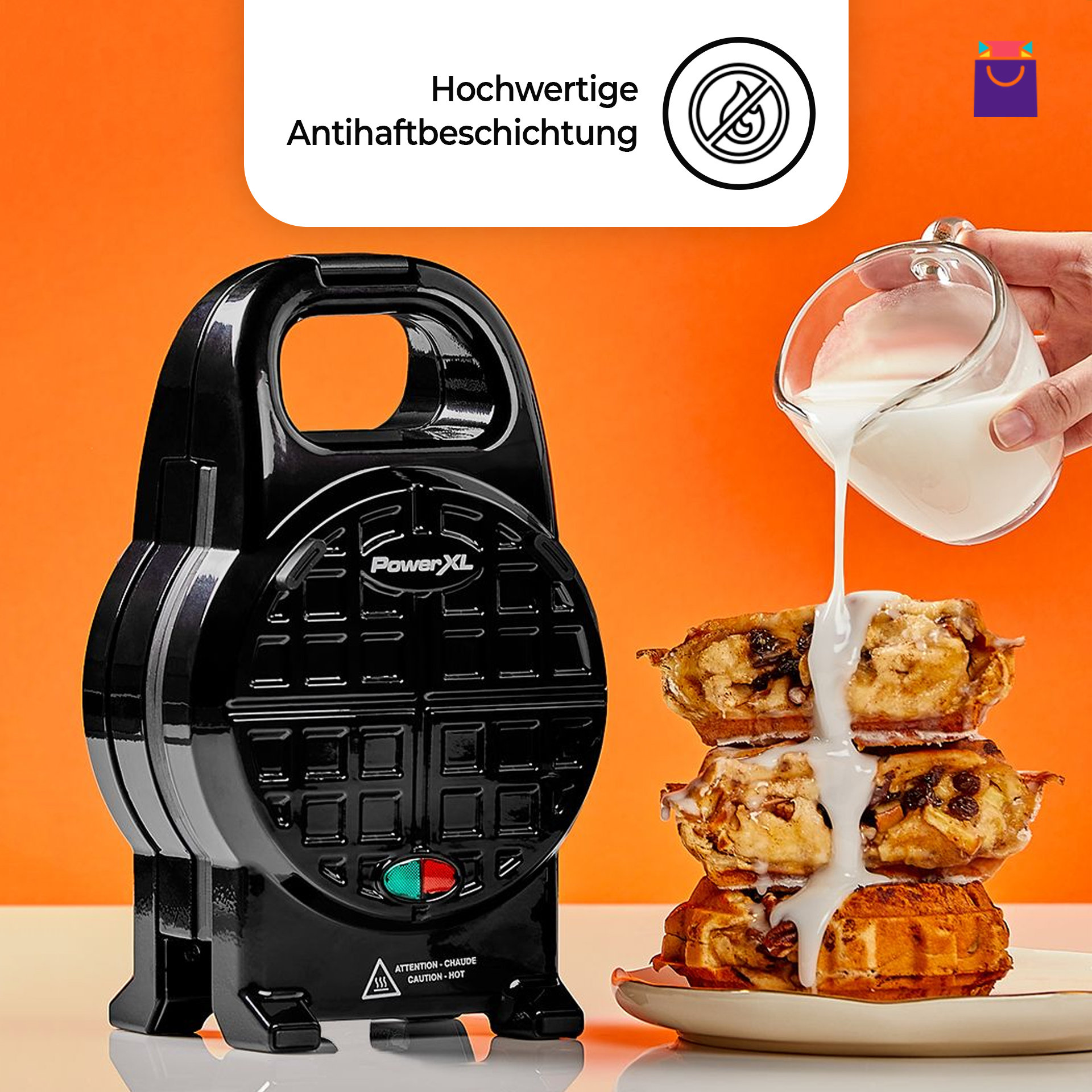 PowerXL Waffle Star Waffeleisen für gefüllte Waffeln 13 cm BM100054213